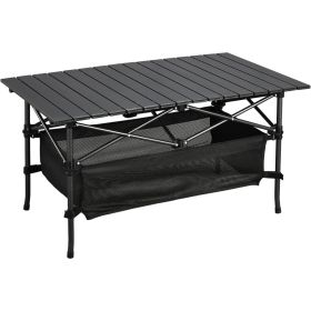 Camping Table That Fold up Lightweight, Aluminum Folding Table Roll Up Table with Easy Carrying Bag for Indoor, Outdoor, Camping, Backyard, BBQ, Party