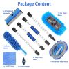 5Pcs Car Cleaning Brush Kit 61in Detachable Long Handle Soft Microfiber Mop Brush Mitt Windshield Squeegee Duster Towel Wheel Tier Brush Hose Adapter