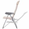 Camping Chairs 2 pcs Cream Aluminum 22"x23.6"x44.1"