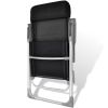 Camping Chairs 4 pcs Black Aluminum 22"x23.6"x44.1"