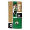 [Personalization Only] OFFICIAL NBA Colorblock Personalized Beach Towel - Boston Celtics