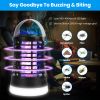 4 In 1 Bug Zapper Light Rechargeable Mosquito Zapper for Indoor Outdoor Waterproof Mosquito Killer Lamp with 3 Lighting Modes for Patio Yard Home