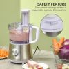 2 in 1 Blender and Food Processor Combo for Chopping, Slicing, Shredding, Mincing and Pureeing for Vegetable, Meat and Nuts, 500W 5-Cup Bowl, 1.5L Ble