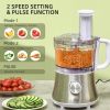 2 in 1 Blender and Food Processor Combo for Chopping, Slicing, Shredding, Mincing and Pureeing for Vegetable, Meat and Nuts, 500W 5-Cup Bowl, 1.5L Ble