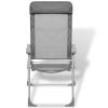 Camping Chairs 4 pcs Gray Aluminum 22"x23.6"x44.1"