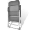 Camping Chairs 4 pcs Gray Aluminum 22"x23.6"x44.1"