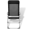 Camping Chairs 2 pcs Black Aluminum 22"x23.6"x44.1"