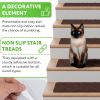 Carpet Stair Treads for Wooden Steps Indoor 8 x 30 inch Pack of 15 Brown Adhesive Stair Tread Carpet for Stairs Non Slip Washable Polyester Stair Mats