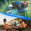 20000mAh Rechargeable Oscillating Camping Fan with Flashlight Hanging Hook Remote Control Portable Fan for Tent Emergency Power Bank Desk Fan with Tim