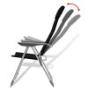 Camping Chairs 4 pcs Black Aluminum 22"x23.6"x44.1"