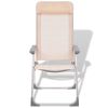 Camping Chairs 2 pcs Cream Aluminum 22"x23.6"x44.1"