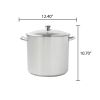 Stainless Steel 20-Quart Stock Pot with Glass Lid