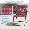 4 Pieces Folding Beach Chair Camping Lawn Webbing Chair