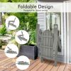 Foldable Weather Resistant Patio Chair with Built-in Cup Holder