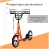 Height Adjustable Kid Kick Scooter with 12 Inch Air Filled Wheel